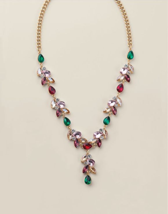 Autumn Crystal Fallscape Necklace