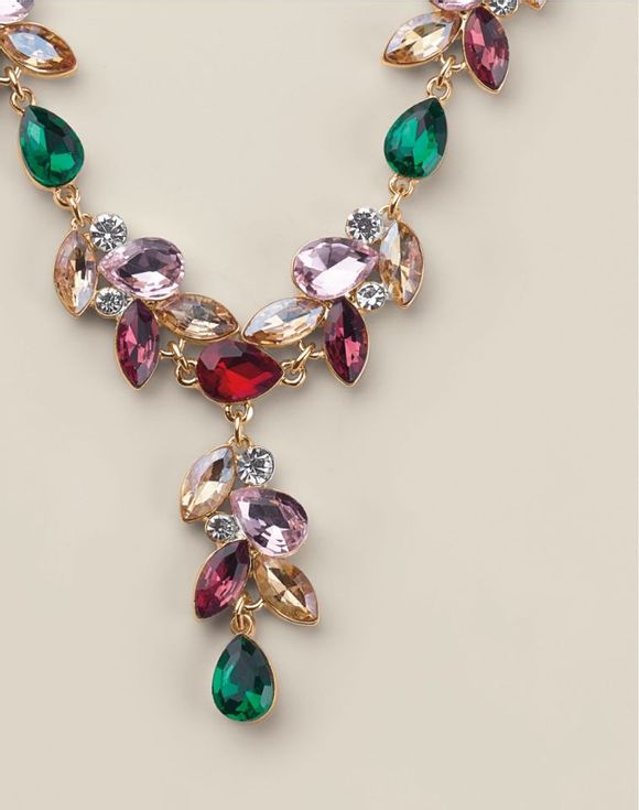 Autumn Crystal Fallscape Necklace