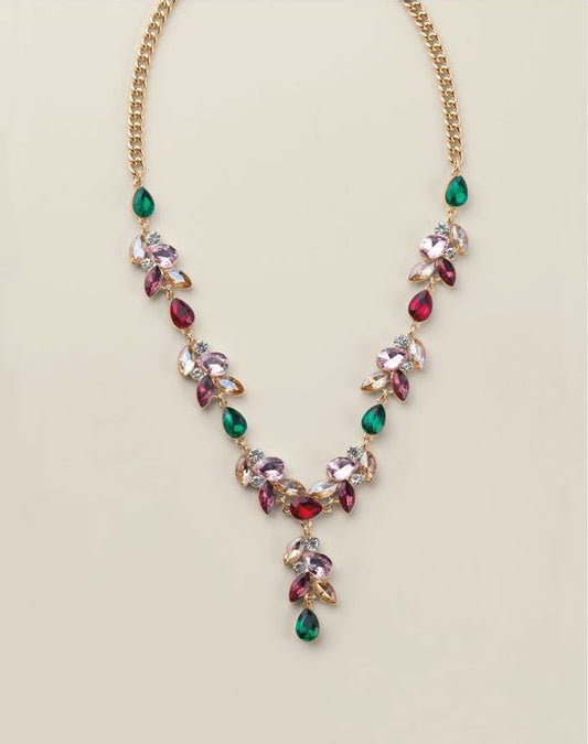 Autumn Crystal Fallscape Necklace