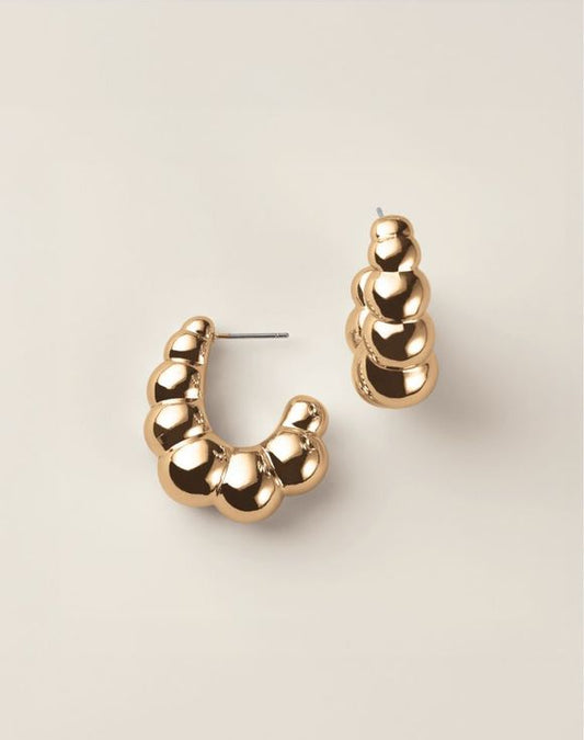 Sculpted Bubble Hoop Earrings