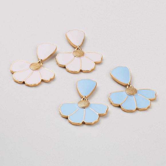 Spring Petal Blossom Drop Earrings